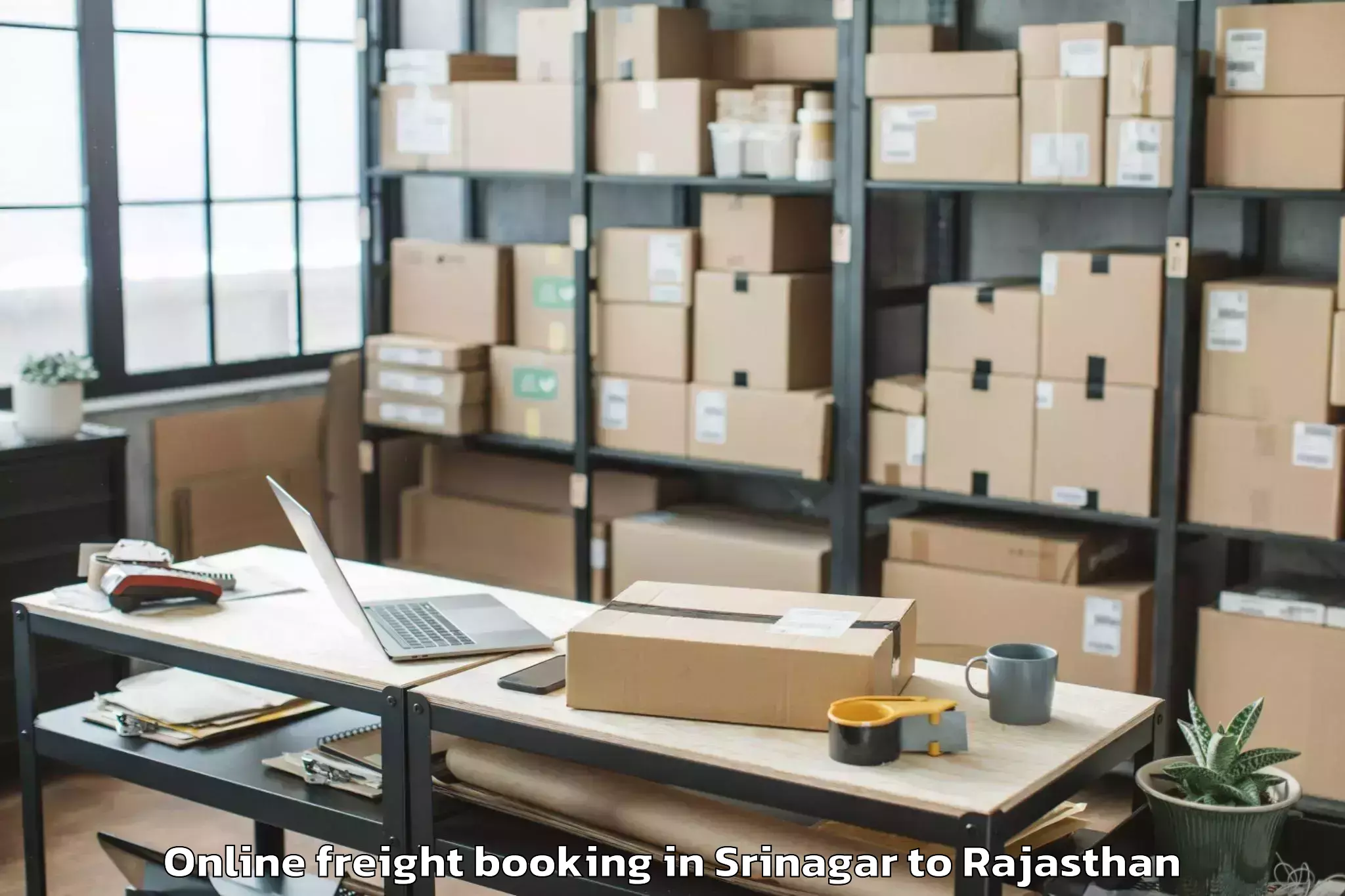 Easy Srinagar to Pipalda Online Freight Booking Booking